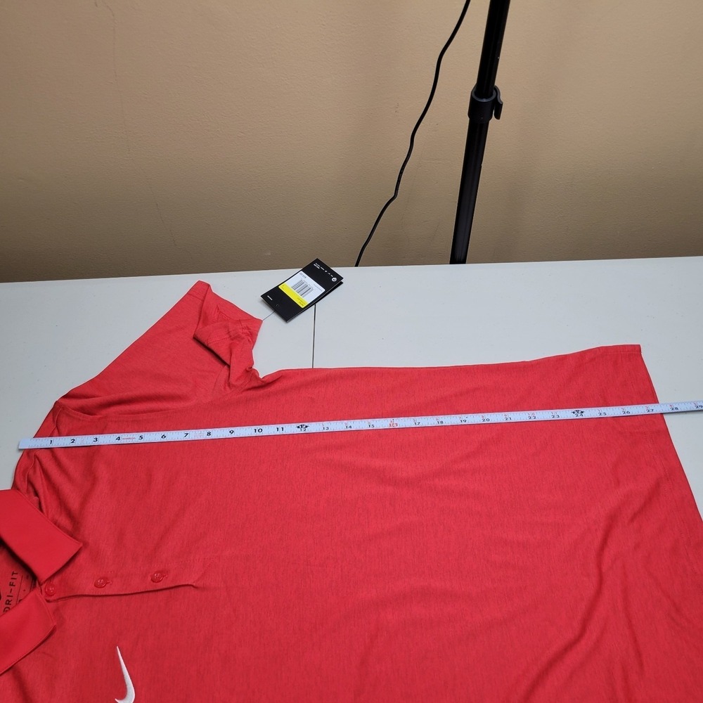 Nike Polo Mens Small Dri Fit Football Golf Shirt University Red CD7068 New - Picture 8 of 9